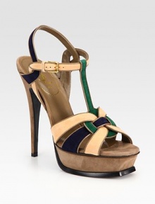 Panels of soft suede combine on this platform silhouette, finished with an adjustable ankle strap and leather trim. Self-covered heel, 5½ (140mm)Covered platform, 1 (25mm)Compares to a 4½ heel (115mm)Suede upper with leather trimLeather lining and solePadded insoleMade in Italy Panels of soft suede combine on this platform silhouette, finished with an adjustable ankle strap and leather trim. Self-covered heel, 5½ (140mm)Covered platform, 1 (25mm)Compares to a 4½ heel (115mm)Suede upper with leather trimLeather lining and solePadded insoleMade in Italy