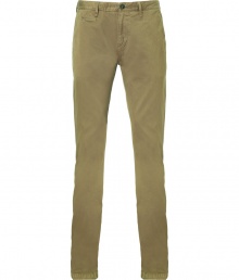 Casual and cool in a modern slim cut, Burberry Brits dark khaki chinos count as a must-have alternative to everyday favorite jeans - Five pockets, button closure, belt loops, slim fit - Pair with button-downs, blazers and lace-ups Casual and cool in a modern slim cut, Burberry Brits dark khaki chinos count as a must-have alternative to everyday favorite jeans - Five pockets, button closure, belt loops, slim fit - Pair with button-downs, blazers and lace-ups