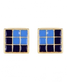 Stylish and symmetrical. RACHEL Rachel Roy's pyramid square stud earrings feature a distinctive grid design. Crafted in gold tone mixed metal, they'll add a chic, contemporary twist to your look. Approximate diameter: 1 inch. Stylish and symmetrical. RACHEL Rachel Roy's pyramid square stud earrings feature a distinctive grid design. Crafted in gold tone mixed metal, they'll add a chic, contemporary twist to your look. Approximate diameter: 1 inch.