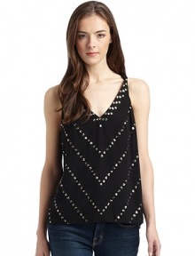 THE LOOKAllover floral sequined design Knotted detailsTHE FITAbout 23 from shoulder to hemTHE MATERIALPolyesterCARE & ORIGINDry cleanImportedModel shown is 5'9 (175cm) wearing US size Small. THE LOOKAllover floral sequined design Knotted detailsTHE FITAbout 23 from shoulder to hemTHE MATERIALPolyesterCARE & ORIGINDry cleanImportedModel shown is 5'9 (175cm) wearing US size Small.