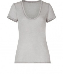Classic shirt in fine Modal - in summery light beige - casual, relaxed and sporty - cut wonderfully comfortable and snug - soft and comfortable material - with wide round neck and short sleeves - nice basic shirt that goes with everything in your wardrobe - no expiration date, regardless of style trends, - style with jeans, rolled-up pants, mini skirts, etc. Classic shirt in fine Modal - in summery light beige - casual, relaxed and sporty - cut wonderfully comfortable and snug - soft and comfortable material - with wide round neck and short sleeves - nice basic shirt that goes with everything in your wardrobe - no expiration date, regardless of style trends, - style with jeans, rolled-up pants, mini skirts, etc.