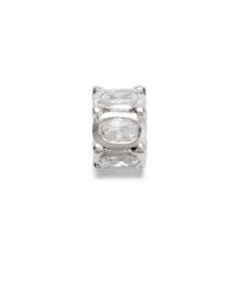 Faceted cubic zirconia accents encircle the rondelle bead for a glamorous sparkle. Donatella is a playful collection of charm bracelets and necklaces that can be personalized to suit your style! Available exclusively at Macy's. Faceted cubic zirconia accents encircle the rondelle bead for a glamorous sparkle. Donatella is a playful collection of charm bracelets and necklaces that can be personalized to suit your style! Available exclusively at Macy's.