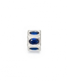 Dark blue cubic zirconia accents glam up the sterling silver rondelle bead. Donatella is a playful collection of charm bracelets and necklaces that can be personalized to suit your style! Available exclusively at Macy's. Dark blue cubic zirconia accents glam up the sterling silver rondelle bead. Donatella is a playful collection of charm bracelets and necklaces that can be personalized to suit your style! Available exclusively at Macy's.