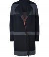 Finish your casual look on an exquisitely luxe note with Akris black-multi reversible cashmere cardigan, detailed with fringe trim and a contrast striped reverse for an ultra chic, contemporary finish - Rounded neckline, long sleeves, slit cuffs, front patch pockets - Long fitted cut - Pair with immaculately tailored separates