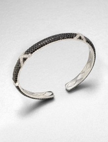 From the Soho Collection. Rich black spinel stones set in sleek sterling silver with dazzling white sapphire accents. Black spinelWhite sapphiresSterling silverLength, about 7.5Hinged closureImported From the Soho Collection. Rich black spinel stones set in sleek sterling silver with dazzling white sapphire accents. Black spinelWhite sapphiresSterling silverLength, about 7.5Hinged closureImported