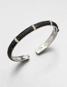 From the Soho Collection. Five rows of rich black spinel accented with dazzling white sapphires set in sterling silver.Black spinel and white sapphireSterling silverDiameter, about 2.75Hinged closureImported From the Soho Collection. Five rows of rich black spinel accented with dazzling white sapphires set in sterling silver.Black spinel and white sapphireSterling silverDiameter, about 2.75Hinged closureImported