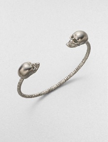 A Swarovski crystal accented style with an iconic skull design. Swarovski crystalSilverplated brassDiameter, about 2Slip-on styleMade in Italy A Swarovski crystal accented style with an iconic skull design. Swarovski crystalSilverplated brassDiameter, about 2Slip-on styleMade in Italy