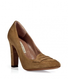 The perfect transitional shoe, suede pumps will bring your spring style full circle - Loafer-style, chunky heel - Pair with a pencil skirt or cropped trousers and a blouse The perfect transitional shoe, suede pumps will bring your spring style full circle - Loafer-style, chunky heel - Pair with a pencil skirt or cropped trousers and a blouse