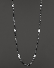 Sterling silver station necklace from the Lagos Silver Rocks Collection. Sterling silver station necklace from the Lagos Silver Rocks Collection.