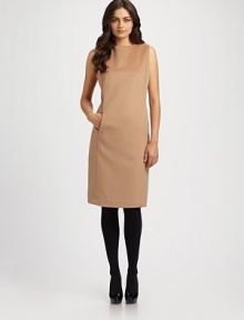 Shifting into style has never been easier than donning a sophisticated design in a sublime neutral hue.Round neckSleevelessSlash pockets on seamBack zipperFully linedAbout 38 from shoulder to hem90% wool/10% cashmereDry cleanImported Model shown is 5'9½ (176cm) wearing US size 4. Shifting into style has never been easier than donning a sophisticated design in a sublime neutral hue.Round neckSleevelessSlash pockets on seamBack zipperFully linedAbout 38 from shoulder to hem90% wool/10% cashmereDry cleanImported Model shown is 5'9½ (176cm) wearing US size 4.