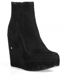 Stylish black suede platform booties - These comfortable and chic booties are the perfect addition to your fall wardrobe - Of-the-moment platform wedge style and an easy to style versatile color - Style with an A-line dress, ribbed tights, and a boyfriend sweater for cold weather chic - Try with skinny jeans and a pullover Stylish black suede platform booties - These comfortable and chic booties are the perfect addition to your fall wardrobe - Of-the-moment platform wedge style and an easy to style versatile color - Style with an A-line dress, ribbed tights, and a boyfriend sweater for cold weather chic - Try with skinny jeans and a pullover