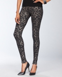 Purr-fectly chic is what you'll be when you wear INC's sexy animal-print metallic leggings! Purr-fectly chic is what you'll be when you wear INC's sexy animal-print metallic leggings!