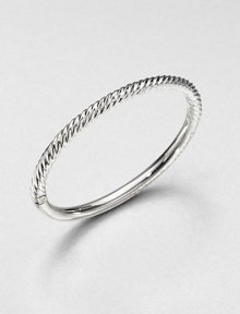 From the Thoroughbred Collection. An iconic cable design in sleek sterling silver with an engraved logo detail. Sterling silverDiameter, about 2.25Slip-on styleImported From the Thoroughbred Collection. An iconic cable design in sleek sterling silver with an engraved logo detail. Sterling silverDiameter, about 2.25Slip-on styleImported