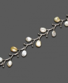 Beautiful, naturally-designed style. This bracelet features Keishi cultured freshwater pearls (7.5 mm-8.5 mm) set in sterling silver. Approximate length: 7 inches. Beautiful, naturally-designed style. This bracelet features Keishi cultured freshwater pearls (7.5 mm-8.5 mm) set in sterling silver. Approximate length: 7 inches.