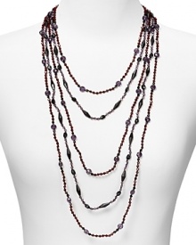 Make a regal statement with Lauren by Ralph Lauren's bead bedecked necklace. Drape this faceted showpiece over a simple white blouse to transform basics from bland to Baroque. Make a regal statement with Lauren by Ralph Lauren's bead bedecked necklace. Drape this faceted showpiece over a simple white blouse to transform basics from bland to Baroque.