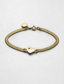 Wear your heart on your sleeve with this sweet and sparkling style. Glass stoneGoldtone-plated brassLength, about 6.8Spring ring closureImported Wear your heart on your sleeve with this sweet and sparkling style. Glass stoneGoldtone-plated brassLength, about 6.8Spring ring closureImported