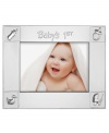 She'll always be your baby. Cherish special moments in the Best Wishes Baby's First picture frame, featuring polished silver plate with cute icons at each corner. A great gift for new parents, from Lenox. Qualifies for Rebate