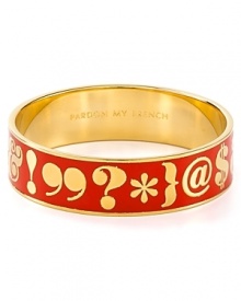 Speak chic with this delicately styled bangle from kate spade new york. Speak chic with this delicately styled bangle from kate spade new york.