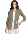 Kick back in Karen Scott's casual cardigan -- with an easy fit and chic open front it's made for warmer days!