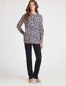 A bold print with classic flavor. This style offers the best of both sartorial worlds.Round necklineButton placketLong sleevesPull-on styleSilkDry cleanImported Model shown is 5'9 (175cm) wearing US size Small. A bold print with classic flavor. This style offers the best of both sartorial worlds.Round necklineButton placketLong sleevesPull-on styleSilkDry cleanImported Model shown is 5'9 (175cm) wearing US size Small.