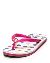 Watercolor splotches dot the footbed of these laid-back flip flops from Juicy Couture.