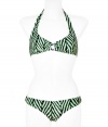 Lovely herringbone mini mint bikini from Diane von Furstenburg - Rev up your beach look with this flattering mini bikini - Slim cut, all-over print- Pair with a DVF caftan, platform heels, and an ethnic-inspired necklace