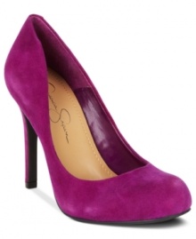 A seductive silhouette with a sexy finish. Jessica Simpson's Calie single sole pumps are perfect for day or night. A seductive silhouette with a sexy finish. Jessica Simpson's Calie single sole pumps are perfect for day or night.
