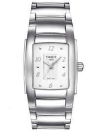 A contemporary steel timepiece designed for everyday use from Tissot's T10 collection. A contemporary steel timepiece designed for everyday use from Tissot's T10 collection.