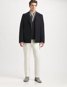 The epitome of effortlessly cool style, this lightweight, cotton trouser lends a tailored finish to your casual summer ensembles.Flat-front styleSide slash, back patch pocketsInseam, about 31CottonDry cleanMade in Italy The epitome of effortlessly cool style, this lightweight, cotton trouser lends a tailored finish to your casual summer ensembles.Flat-front styleSide slash, back patch pocketsInseam, about 31CottonDry cleanMade in Italy