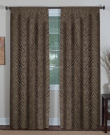Create an exotic escape right in your own home with the stunning Madagascar window panel. Featuring woven, heavyweight chenille in an eye-catching zebra pattern for a decidedly luxurious look. Helps block light. Create an exotic escape right in your own home with the stunning Madagascar window panel. Featuring woven, heavyweight chenille in an eye-catching zebra pattern for a decidedly luxurious look. Helps block light.