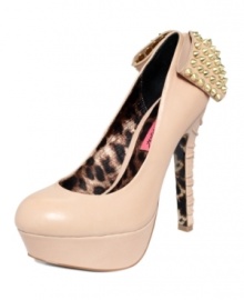 There's no better revenge than looking fabulous. With an oversized bow covered in spiked studs, the Vendeta platform pumps by Betsey Johnson will make sure you get the last word. There's no better revenge than looking fabulous. With an oversized bow covered in spiked studs, the Vendeta platform pumps by Betsey Johnson will make sure you get the last word.