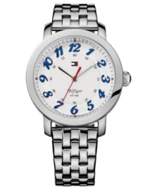Subtle pops of color create a stylish everyday watch, by Tommy Hilfiger.
