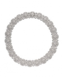 Conversation-starting style. Eliot Danori's Circular Chic Necklace combines intricate patterns with sparkling crystals and cubic zirconias (4-2/5 ct. t.w.). Crafted in silver tone mixed metal. Approximate length: 16 inches. Conversation-starting style. Eliot Danori's Circular Chic Necklace combines intricate patterns with sparkling crystals and cubic zirconias (4-2/5 ct. t.w.). Crafted in silver tone mixed metal. Approximate length: 16 inches.