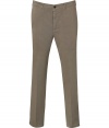 Bring modern style to your daytime attire with these updated chinos from Golden Goose - Zip and button closure, flat front, belt loops, front slit pockets, back flap pockets, logo detail on back, front and back crease detail on leg - Pair with a plaid button down, a cable knit cardigan, and desert boots