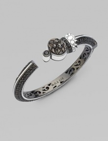 From the Pavé Column Collection. Black sapphire along sterling silver with enamel trim.Black spinel Enamel Sterling silver Width, about ½ Sidekick hinge Imported From the Pavé Column Collection. Black sapphire along sterling silver with enamel trim.Black spinel Enamel Sterling silver Width, about ½ Sidekick hinge Imported