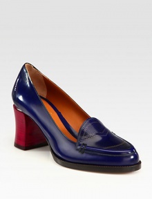 Oxford-inspired leather silhouette with perforated details and a contrasting stacked heel. Stacked heel, 2½ (65mm)Leather upperLeather lining and solePadded insoleMade in ItalyOUR FIT MODEL RECOMMENDS ordering true size. Oxford-inspired leather silhouette with perforated details and a contrasting stacked heel. Stacked heel, 2½ (65mm)Leather upperLeather lining and solePadded insoleMade in ItalyOUR FIT MODEL RECOMMENDS ordering true size.