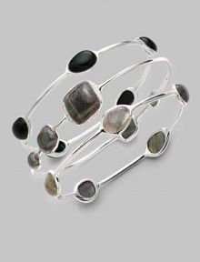 From the Scultura Collection. Five ovals of rich onyx cabochon are set in a graceful sterling silver bangle.Onyx cabochon Sterling silver Diameter, about 2¾ Imported From the Scultura Collection. Five ovals of rich onyx cabochon are set in a graceful sterling silver bangle.Onyx cabochon Sterling silver Diameter, about 2¾ Imported