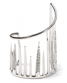 Spike your look (literally) with this statement cuff from Alexis Bittar, crafted of rhodium plate and Swarovski crystals. It's the perfect way to lend every look an edge. Spike your look (literally) with this statement cuff from Alexis Bittar, crafted of rhodium plate and Swarovski crystals. It's the perfect way to lend every look an edge.