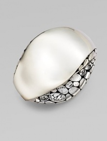 From the Kali Collection. This geometric design features a contrast of dotted texture to smooth in sleek sterling silver. Sterling silverDiameter, about 2¼Push clasp closureImported From the Kali Collection. This geometric design features a contrast of dotted texture to smooth in sleek sterling silver. Sterling silverDiameter, about 2¼Push clasp closureImported