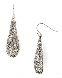 Make a shapely statement with this this pair of delicate teardrop earrings from Alexis Bittar. Dripping with Swarovski crystals, this pair jazzes it up after-hours. Make a shapely statement with this this pair of delicate teardrop earrings from Alexis Bittar. Dripping with Swarovski crystals, this pair jazzes it up after-hours.