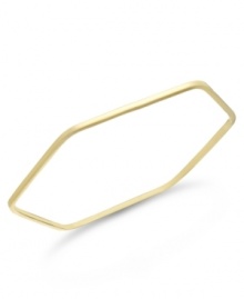 Geometric glamour. Style takes shape for Studio Silver with its hexagon bangle bracelet, set in 18k gold over sterling silver for a lustrous effect. Approximate diameter: 3 inches. Geometric glamour. Style takes shape for Studio Silver with its hexagon bangle bracelet, set in 18k gold over sterling silver for a lustrous effect. Approximate diameter: 3 inches.