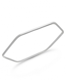 Geometric glamour. Style takes shape for Studio Silver with its hexagon bangle bracelet, set in sterling silver for a lustrous effect. Approximate diameter: 3 inches. Geometric glamour. Style takes shape for Studio Silver with its hexagon bangle bracelet, set in sterling silver for a lustrous effect. Approximate diameter: 3 inches.