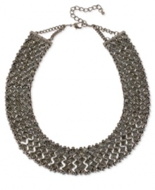 A stand-out performer. This necklace from Haskell, crafted from hematite-tone mixed metal with glass beads and crystals, makes its presence felt in any occasion. Approximate length: 14 inches + 3-inch extender. Approximate drop: 1 inch. A stand-out performer. This necklace from Haskell, crafted from hematite-tone mixed metal with glass beads and crystals, makes its presence felt in any occasion. Approximate length: 14 inches + 3-inch extender. Approximate drop: 1 inch.