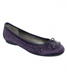 Step out in satin and rhinestones. The Cathi ballet flats by Adrienne Vittadini are perfect for evenings. Step out in satin and rhinestones. The Cathi ballet flats by Adrienne Vittadini are perfect for evenings.