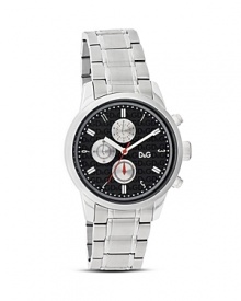With a bold face and polished bracelet, D&G's statement watch veers into sleek territory. Slip it on to be fashionably on time. With a bold face and polished bracelet, D&G's statement watch veers into sleek territory. Slip it on to be fashionably on time.