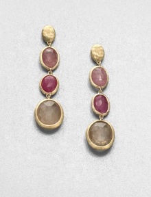 From the Siviglia Collection. Beautiful hand-engraved 18k gold and colorful, faceted sapphires in an elegant, drop design. 18k goldMulticolored sapphiresDrop, about 1.5Post backMade in Italy From the Siviglia Collection. Beautiful hand-engraved 18k gold and colorful, faceted sapphires in an elegant, drop design. 18k goldMulticolored sapphiresDrop, about 1.5Post backMade in Italy
