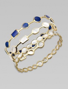 From the Polished Rock Candy® Collection. Lovely mother-of-pearl stations in various shapes set in radiant 18k gold on a delicate bangle. Mother-of-pearl18k goldDiameter, about 2½Slip-on styleImported Please note: Bracelets sold separately. From the Polished Rock Candy® Collection. Lovely mother-of-pearl stations in various shapes set in radiant 18k gold on a delicate bangle. Mother-of-pearl18k goldDiameter, about 2½Slip-on styleImported Please note: Bracelets sold separately.