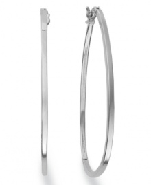 Make this style yours. A must for every contemporary woman, Studio Silver's pear-shaped hoop earrings are stunning in sterling silver. Approximate drop width: 1-1/4 inches. Approximate drop length: 1-1/2 inches.