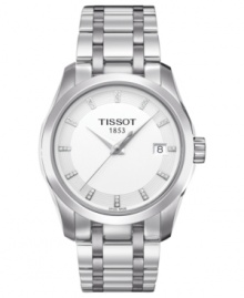 An everyday steel watch from Tissot's Couturier collection built with luxurious precision and shimmering accents.