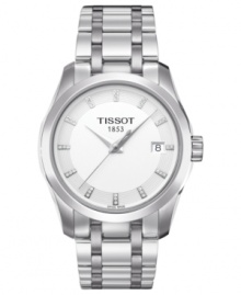An everyday steel watch from Tissot's Couturier collection built with luxurious precision and shimmering accents. An everyday steel watch from Tissot's Couturier collection built with luxurious precision and shimmering accents.